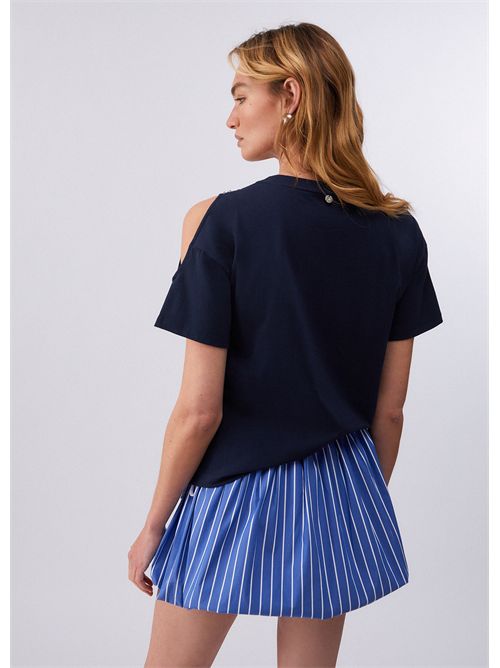 T-shirt woman blue LIU JO | CA6160JS088/P9583